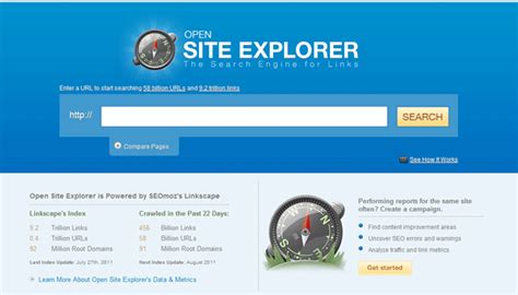 open site explorer.